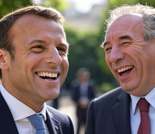 Stabilität mit Risiko: Warum Macron an Bayrou festhält Macron_Bayrou_lachend_Illustration