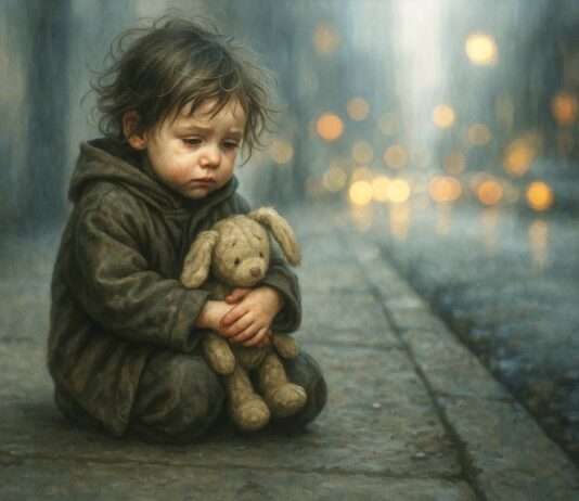 Frankreichs Kinderschutz vor der Bewährungsprobe: Regierung verspricht Reform bis 2027 Obdachlose_Kinder_Frankreich_Illustration