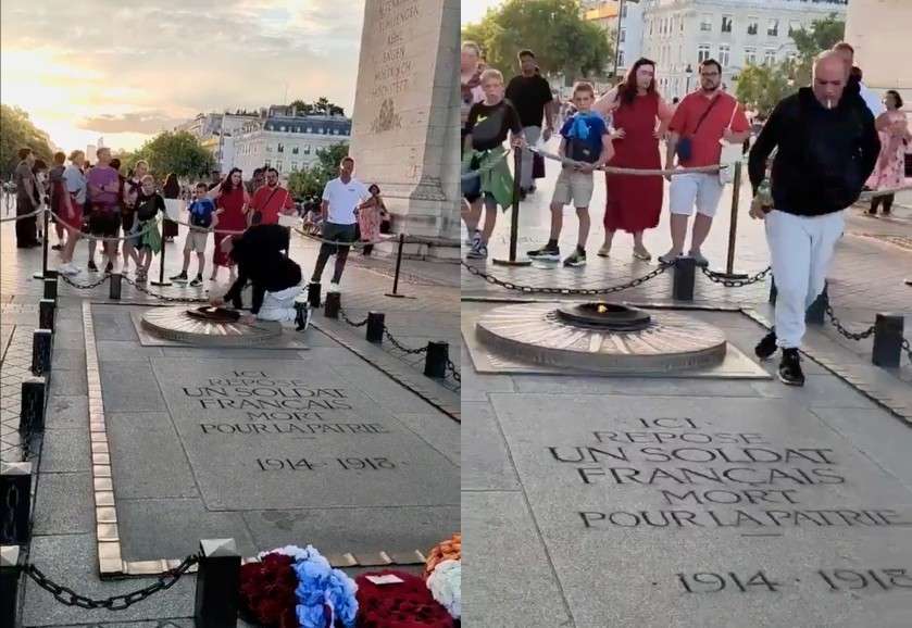 Respektlosigkeit unter dem Arc de Triomphe: Wenn Erinnerung mit Füßen getreten wird