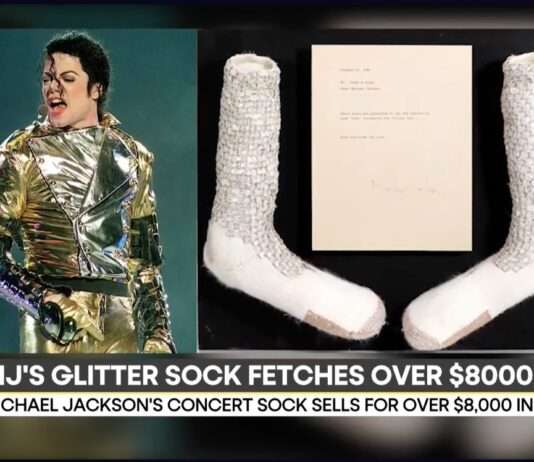 Glitzer, Glamour und Erinnerung – Michael Jacksons Socke für 6.200 Euro versteigert Versteigerung_Socke_Michael-Jackson_ScreenYoutube