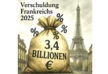 Frankreichs Schuldenuhr tickt schneller: Warum die 3,4 Billionen Euro kein abstrakter Wert mehr sind Frankreich_Verschuldung_Illustration