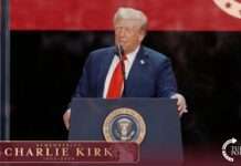 Donald Trump ehrt Charlie Kirk: Ein Abschied voller Pathos, Politik und Glaubensbekenntnisse Trump_Gedenkfeier_Charlie-Kirk_ScreenX