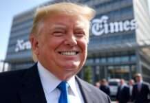 Trump gegen die Presse: Neue Eskalation in einem alten Kampf Trump_Klage_New-York-Times_Illustration