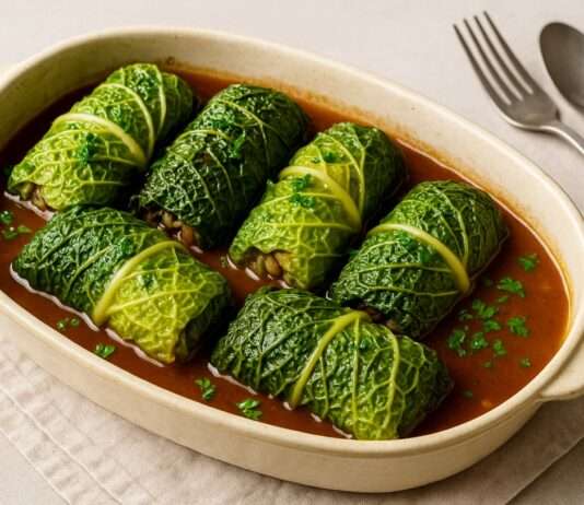 Chou Farci Végétarien aux Lentilles et Riz Sauvage – Herbstlicher, gefüllter Wirsing à la française Chou-Farci-Végétarien-aux-Lentilles-et-Riz-Sauvage