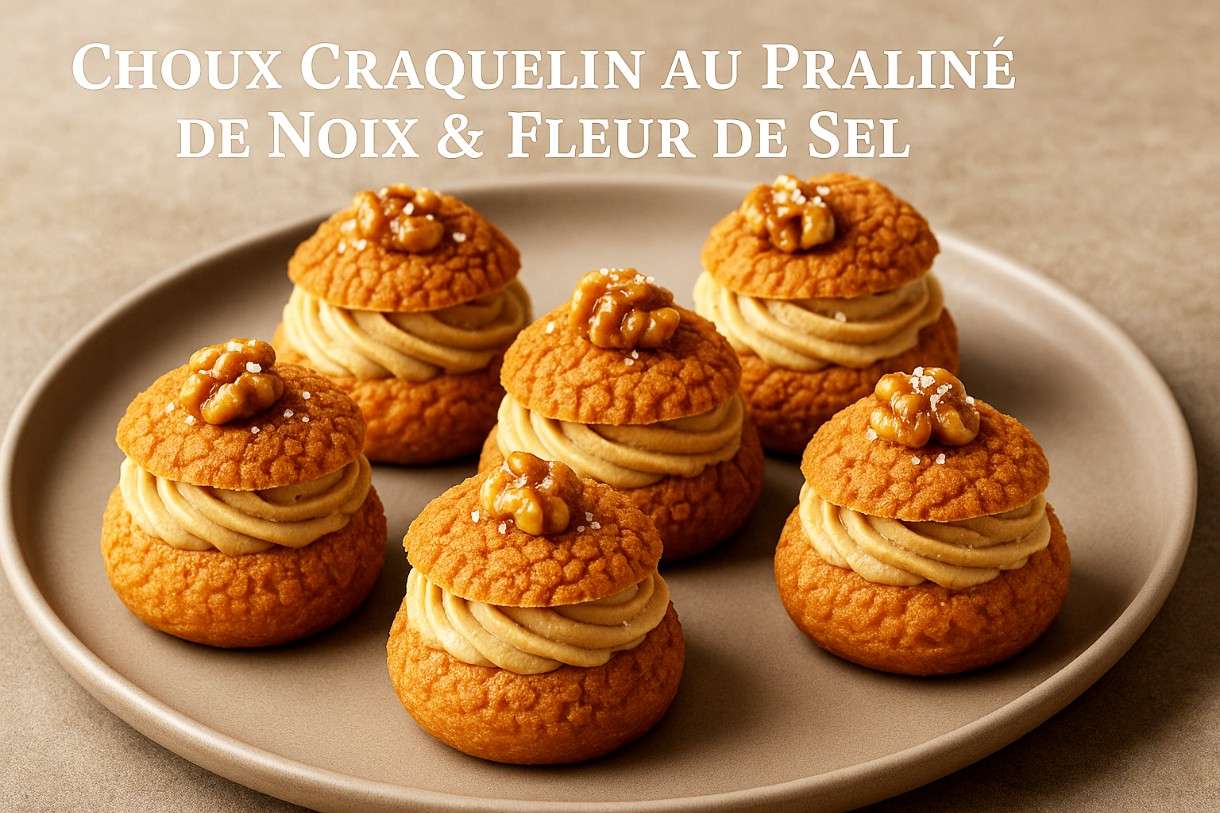 Choux Craquelin au Praliné de Noix & Fleur de Sel - Französische Eleganz mit modernem Twist