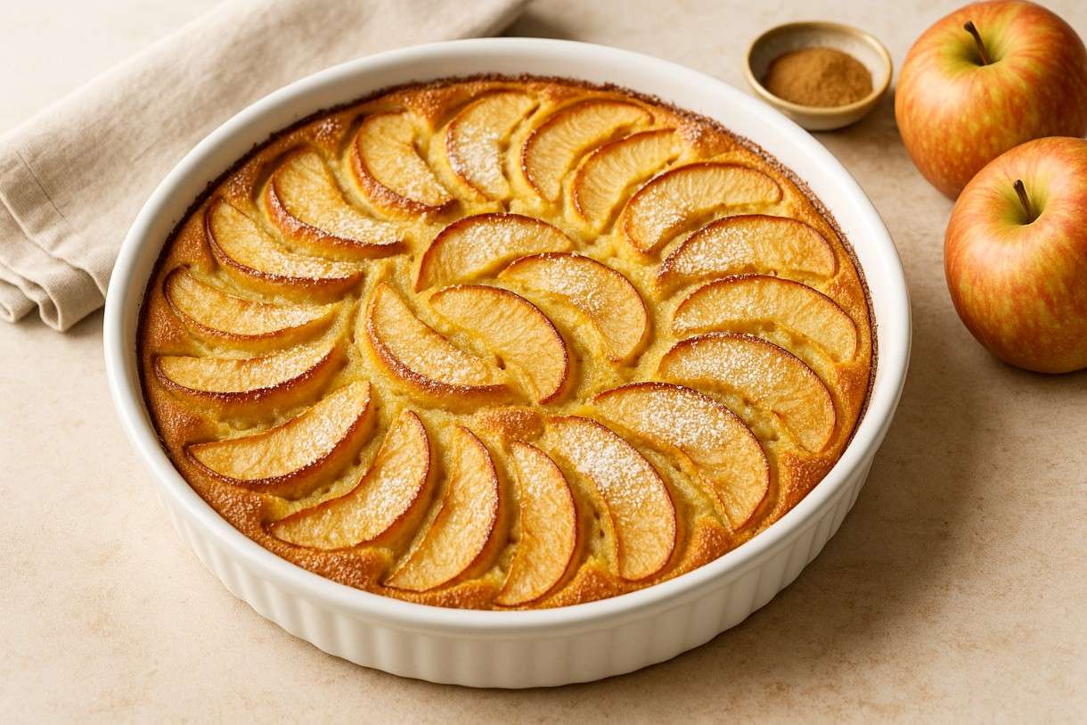 Clafoutis aux pommes caramélisées, allégé - Ein französischer Herbsttraum in leichter Version
