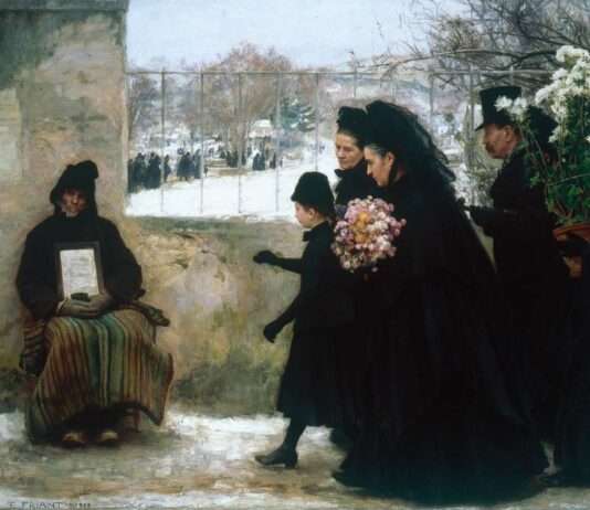 La Toussaint in Frankreich – Wenn Blumen der Erinnerung blühen Emile_Friant_La_Toussaint_1888