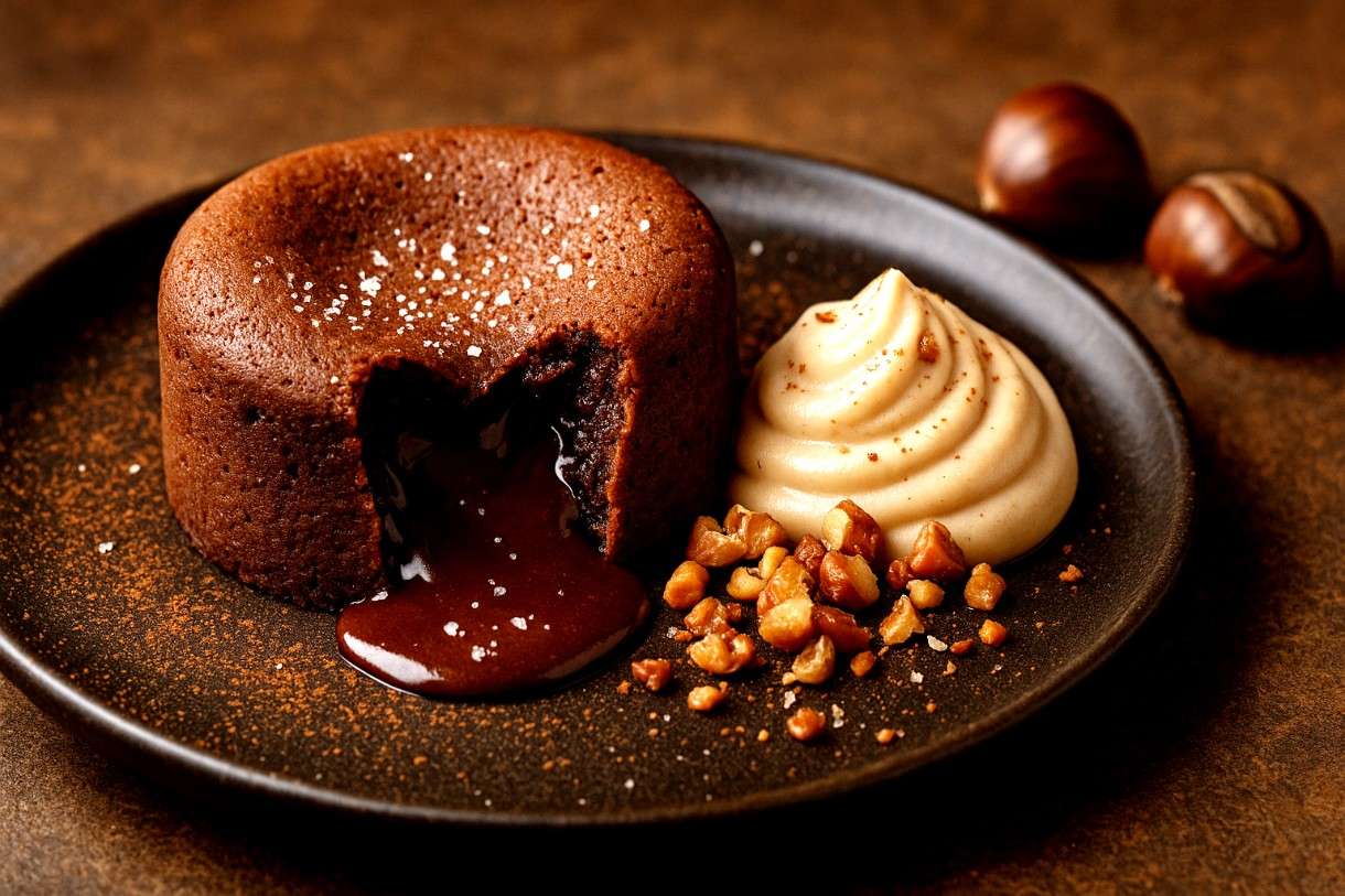 Fondant au Chocolat et Crème de Châtaignes – Eine herbstliche Hommage