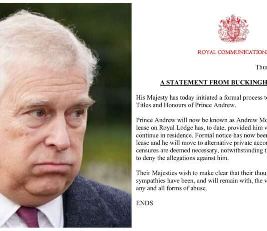 Abrechnung mit der Vergangenheit – König Charles und das Ende eines Prinzentitels Andrew_Mountbutton