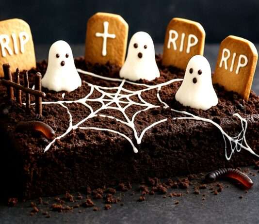 Gâteau au chocolat „cimetière“ – Der französische Friedhofskuchen Gâteau-au-chocolat-cimetière