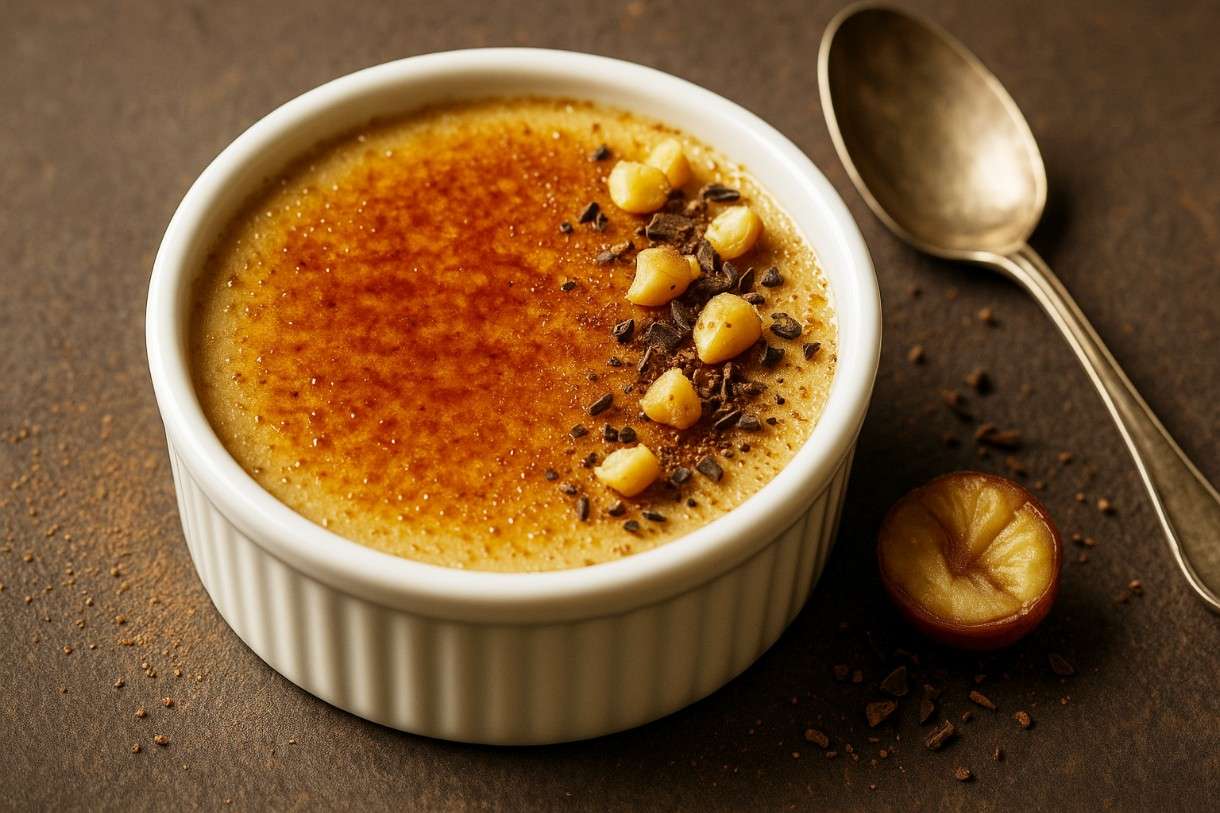 Maronen-Crème Brûlée mit Tonkabohne – Ein französischer Herbsttraum