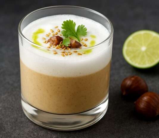 Maronen-Kokos-Cappuccino mit Limettenöl – Fusion mit Format Maronen-Kokos-Cappuccino-mit-Limettenöl