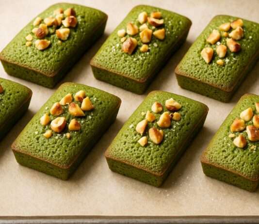 Mini Financiers au Matcha & Noisettes – Französisch-japanische Pâtisserie trifft auf herbstlichen Nussgenuss Mini-Financiers-au-Matcha-&-Noisettes
