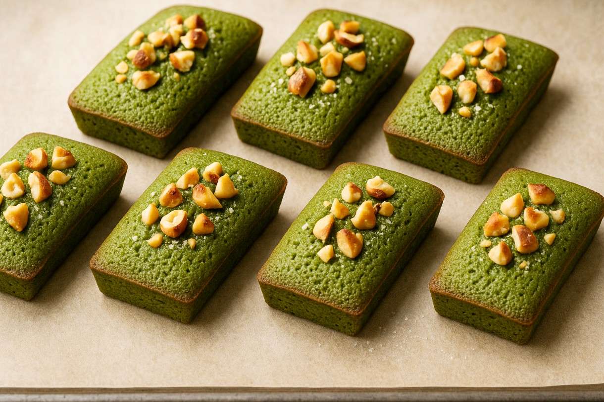 Mini Financiers au Matcha & Noisettes - Französisch-japanische Pâtisserie trifft auf herbstlichen Nussgenuss