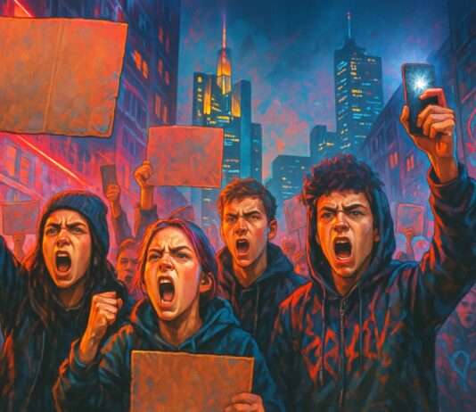 Kommentar: Endlich wach – Die Jugend dieser Welt jagt den alten Eliten Angst ein Proteste_Gen-Z_Illustration