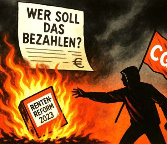 Kommentar: Wider besseres Wissen – sie fordern die Abschaffung der Rentenreform. Wer soll das bezahlen? Rentenreform_Abschaffung_CGT_Illustration