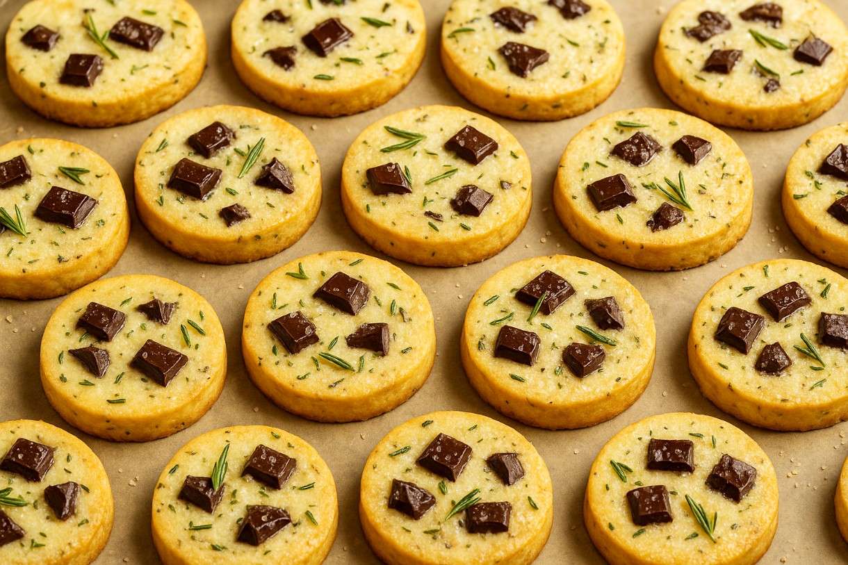 Sablés au Romarin & Chocolat noir: Französisches Shortbread mit Charakter