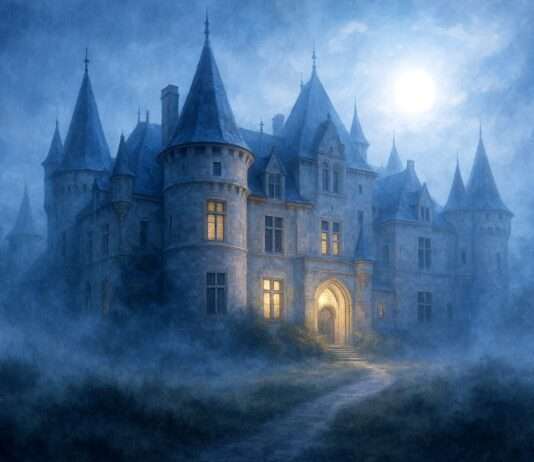 Gespenster, Gänsehaut, Geschäft: Wie Frankreich mit dem Gruseln boomt Spukschloss_Illustration