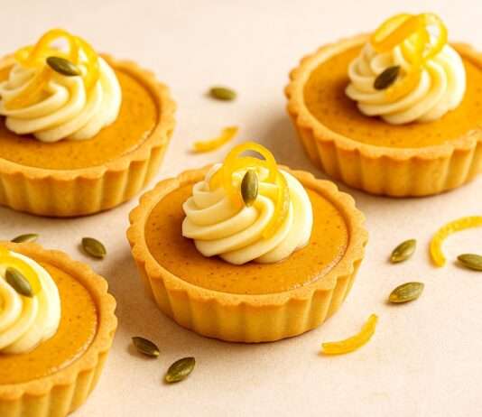 Tartelette au Potiron, Orange & Gingembre – Französische Mini-Kürbistörtchen mit Orangenzeste & Ingwer Tartelette-au-Potiron-Orange-&-Gingembre