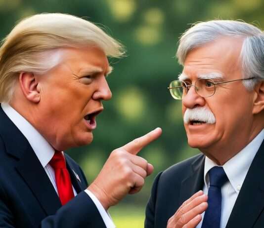 Trump jagt Kritiker: John Bolton unter Anklage – Ein Insider der Macht auf der Anklagebank Trump_Bolton_Anklage_Illustration