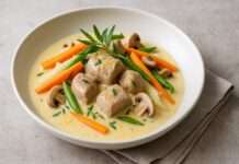 Blanquette de Veau Moderne à la Crème légère de Citron – die Renaissance eines Klassikers Blanquette-de-Veau-Moderne-à-la-Crème-légère-de-Citron