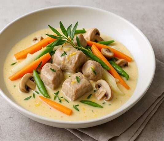 Blanquette de Veau Moderne à la Crème légère de Citron – die Renaissance eines Klassikers Blanquette-de-Veau-Moderne-à-la-Crème-légère-de-Citron