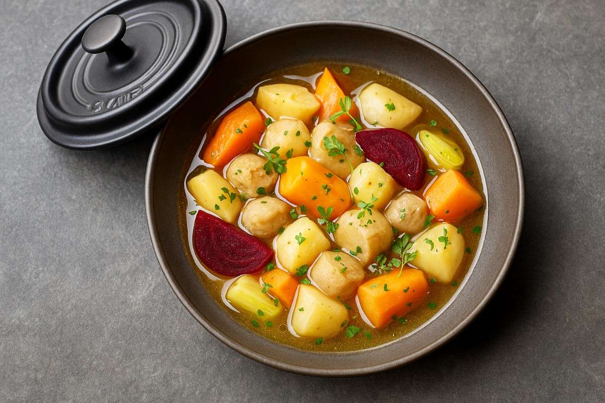 Cocotte de Légumes Racines et Bouillon de Herbes – Frankreichs Antwort auf den November