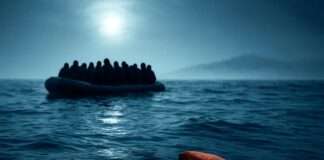 Wenn das Meer zur Grenze wird – und zur tödlichen Falle Flüchtlinge_Boot_Ärmelkanal_Migranten_Illustration