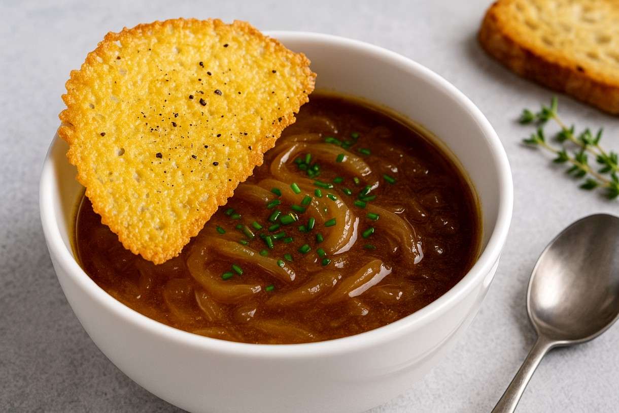 Soupe à l’Oignon revisitée au Comté croustillant