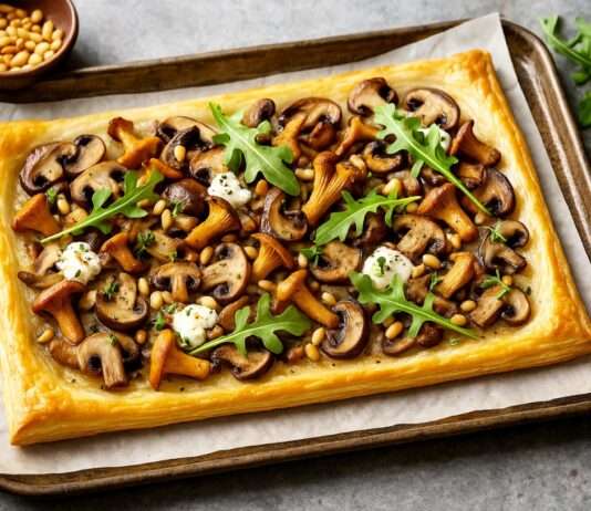 Tarte Fine aux Champignons Sauvages et Fromage de Chèvre Tarte-Fine-aux-Champignons-Sauvages-et-Fromage-de-Chèvre