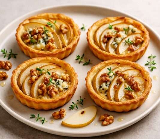 Tartelette aux Poire, Roquefort et Noix – Der goldene Herbst in einer Tarte Tartelette-aux-Poire-Roquefort-et-Noix