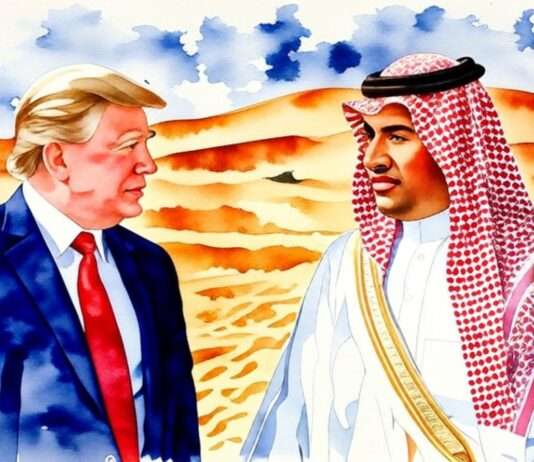 „Business as usual?“ – Trumps Saudi-Strategie im Schatten des Interessenkonflikts Trump_Saudi-Arabien_Illustration