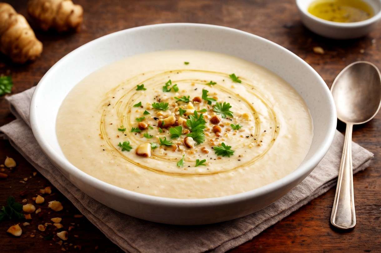 Velouté de Topinambour & Trüffelöl – Ein samtiger Wintergruß aus der modernen französischen Küche