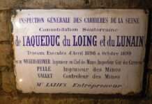 Unter der Erde fließt Paris – eine Reise in den Bauch des Aquädukts von Loing Charles_Wickersheimer.Aqueduc_du_Loing_et_du_Lunain._Plaque_émaillé