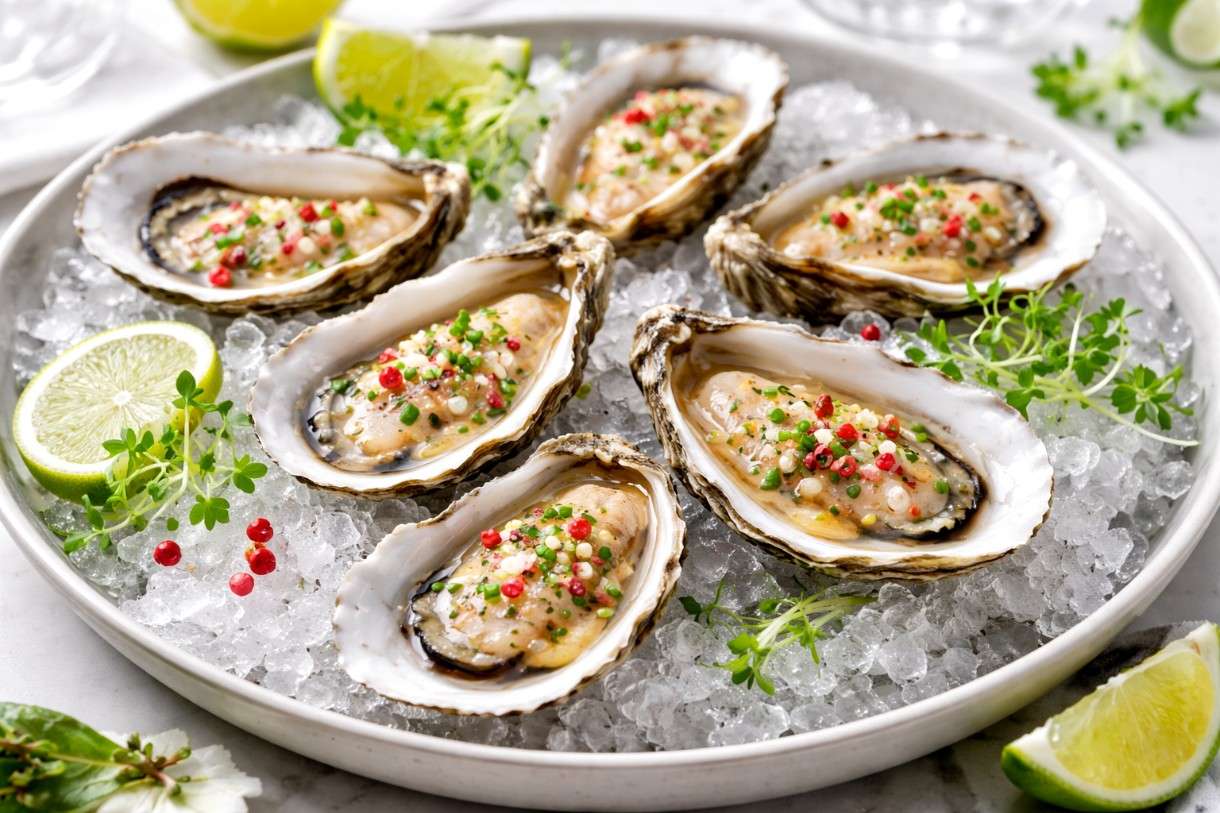 Austern mit Yuzu-Mignonette