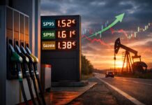 Billiger Sprit, trügerische Ruhe – warum der Preis an französischen Zapfsäulen bald wieder klettert Benzinpreis_Frankreich_Illustration