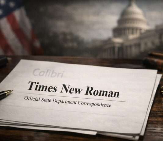 Wenn Buchstaben zum Spielball der Politik werden Calibri-vs-Times-New-Roman_Illustration