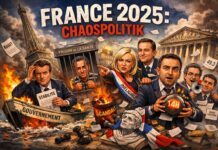 Frankreich 2025: Ein Staat spielt Regierung – Chaos als Prinzip Chaos_Politik_Frankreich_2025_Illustration