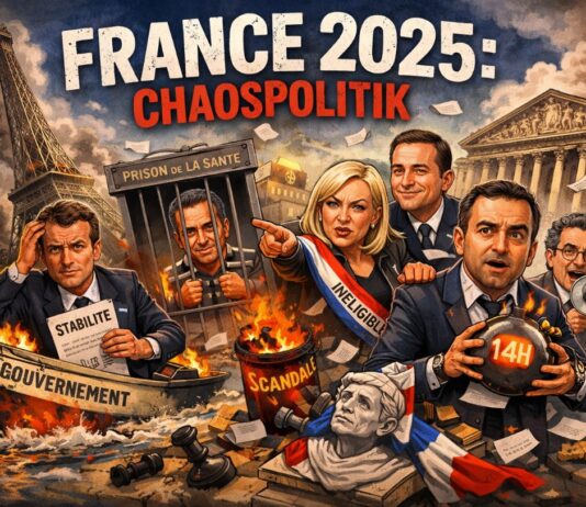 Frankreich 2025: Ein Staat spielt Regierung – Chaos als Prinzip Chaos_Politik_Frankreich_2025_Illustration