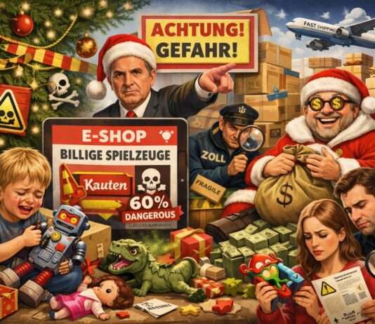 Kommentar: Frohe Weihnachten – und pass auf, dass dein Geschenk dich nicht vergiftet Gefährliches-Kinderspielzeug_Illustration