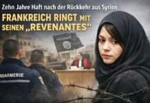 Zehn Jahre Haft nach der Rückkehr aus Syrien – Frankreich ringt mit seinen „Revenantes“ ISIS-Rückkehrerinnen_Illustration