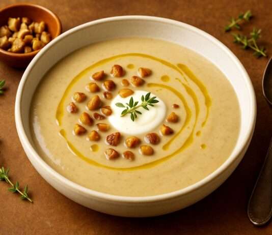 Kastaniensuppe mit Trüffelöl Kastaniensuppe-mit-Trüffelöl