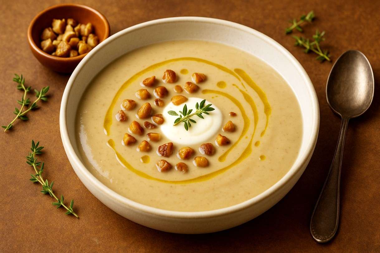 Kastaniensuppe mit Trüffelöl