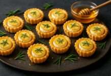 Mini-Tartelettes mit Ziegenkäse & Honig Mini-Tartelettes-mit-Ziegenkäse-&-Honig