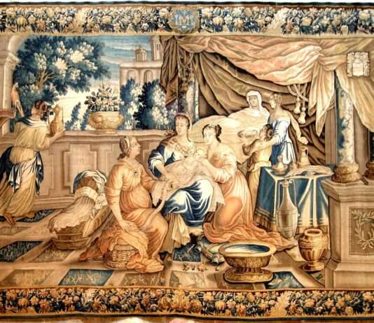 Ein Gütesiegel für die Ewigkeit – wie das IGP-Siegel der Tapisserie d’Aubusson Aufwind gibt Tapisserie_d'Aubusson-Naissance_de_Marie_Wikipedia