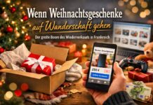 Wenn Weihnachtsgeschenke auf Wanderschaft gehen Wiederverkauf_Weihnachtsgeschenke_Frankreich_Illustration