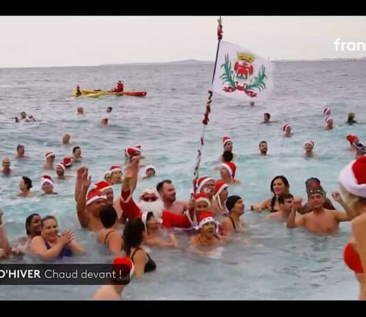 Mit Weihnachtsmütze ins Mittelmeer – warum Nizza auch im Dezember badet Winterbaden_Nizza_ScreenFTV