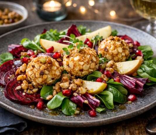 Winterlicher Salat mit Ziegenkäse-Pralinen & Walnuss-Vinaigrette Winterlicher-Salat-mit-Ziegenkäse-Pralinen-&-Walnuss-Vinaigrette