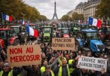 Protest auf Rädern: Französische Landwirte demonstrieren in Paris gegen Freihandel und Agrarpolitik Bauern_Protest_Paris_Illustration