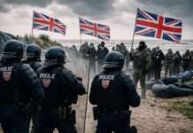 Gewalt gegen Migranten: Frankreich weist zehn britische Rechtsextreme aus Britische-Rechtsextreme-aus-Frankreich-ausgewiesen_Illustration